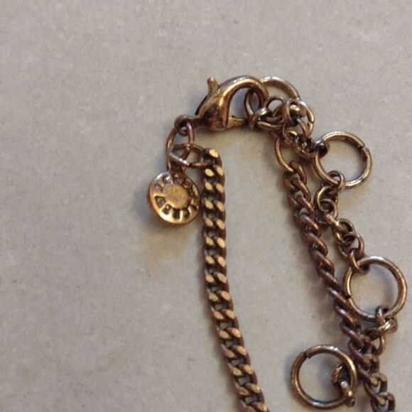 J. Crew gold tone rhinestone tortoise shell glitter eyes necklace - Picture 6 of 8